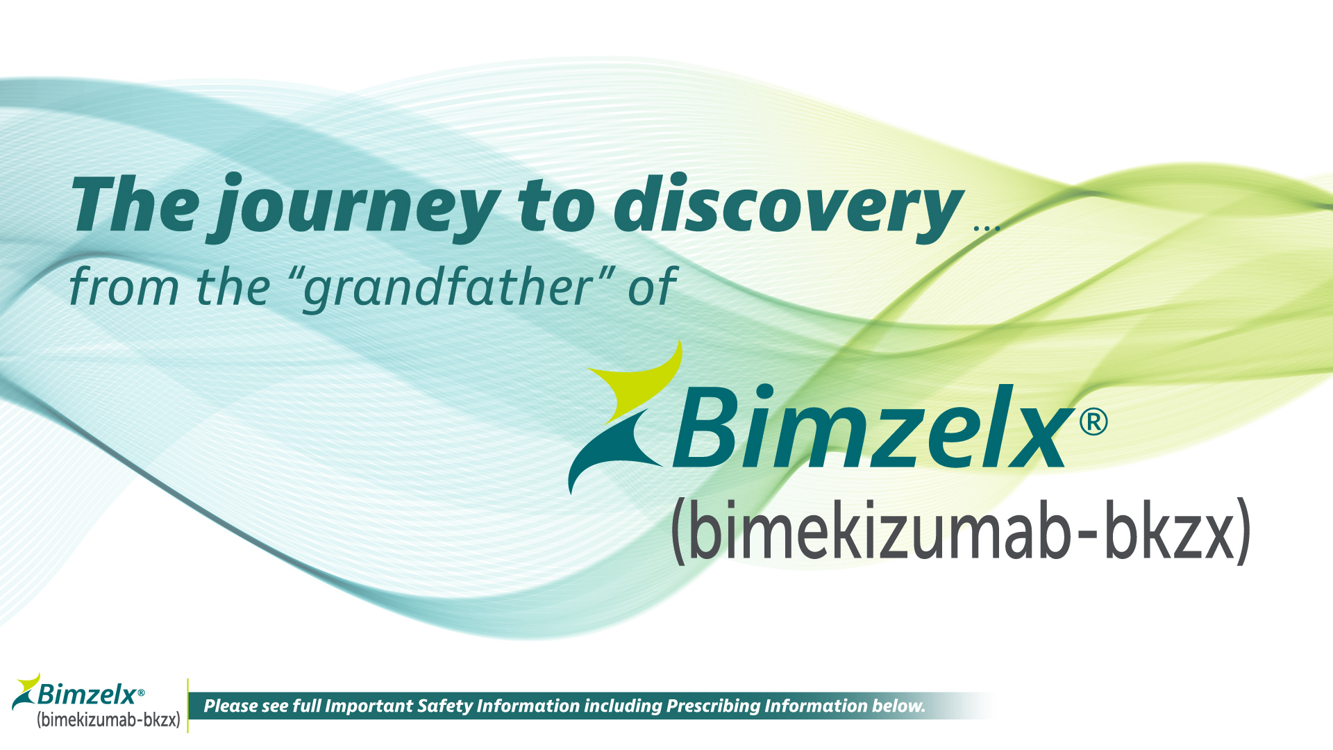 Video link. The BIMZELX® logo and the words, “The journey to discovery from the “grandfather” of" are onscreen.